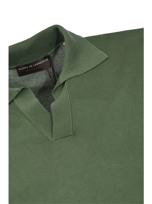 Polo skipper in cotone Oliva FILIPPO DE LAURENTIIS | PL1MCSK SU12R560